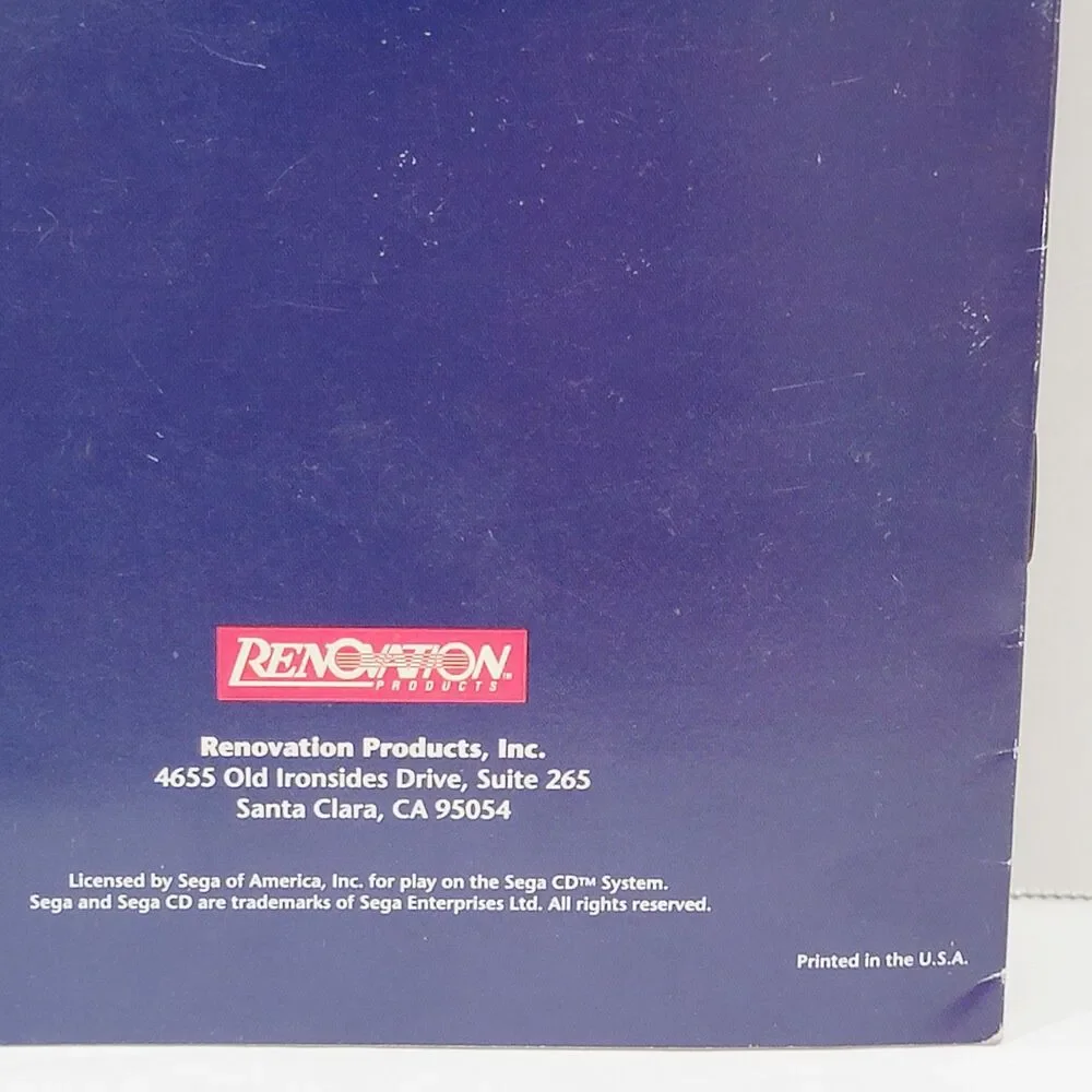 Road Avenger Sega CD Instruction Booklet Manual With Registration Card No Game